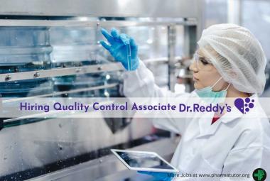 Dr.Reddy's Lab Hiring Quality Control Associate
