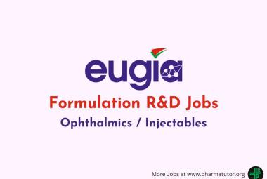 Formulation R&D Jobs at Eugia Pharma