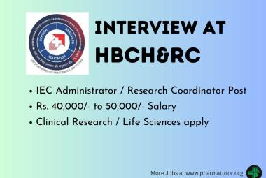 IEC Administrator / Research Coordinator Require at HBCH&RC