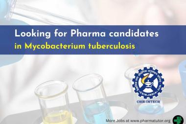 IMTECH looking for Pharma candidates in Mycobacterium tuberculosis