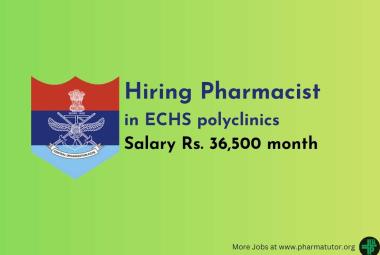 Job for Pharmacist in ECHS Polyclinic Wardha