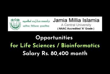 Join Jamia Millia Islamia - Opportunities for Life Sciences / Bioinformatics
