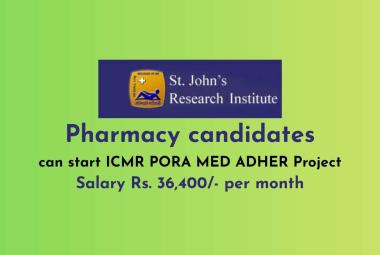 Pharmacy candidates can start ICMR PORA MED ADHER Project at SJRI