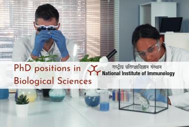 PhD positions in Biological Sciences at National Institute of Immunology