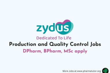 Production and Quality Control Jobs at Zydus Lifesciences