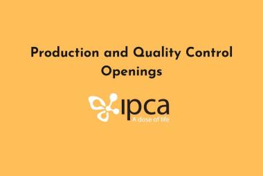 Production and Quality Control Openings at Ipca Laboratories