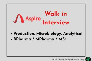 Production, Microbiology, Analytical Jobs at Aspiro Pharma