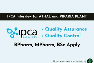 Quality Control and Quality Assurance Jobs at Ipca Laboratories
