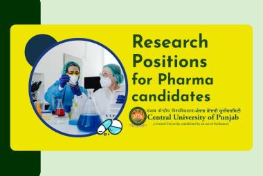 Research positions for Pharma candidates at Central University of Punjab