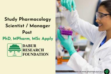 Work as Study Pharmacology Scientist / Manager at Dabur Research Foundation