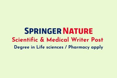 Apply Online for Scientific & Medical Writer at Springer Nature