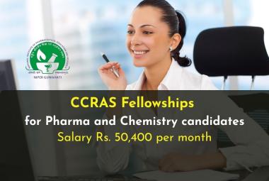CCRAS Fellowships for Pharma and Chemistry candidates at NIPER