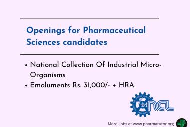 CSIR-NCL looking for Pharmaceutical Sciences candidates