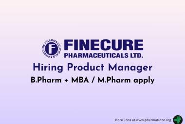 Finecure Pharmaceuticals Hiring Product Manager
