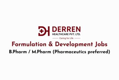 Formulation & Development Jobs at Derren Healthcare Pvt. Ltd 