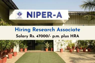 NIPER Ahmedabad Hiring Research Associate
