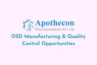 OSD Manufacturing & Quality Control Opportunities at Apothecon Pharmaceuticals