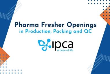 Pharma Fresher Openings in Production, Packing and QC at Ipca Laboratories