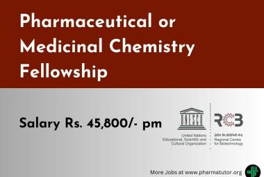 Pharmaceutical or Medicinal Chemistry Fellowship at RCB