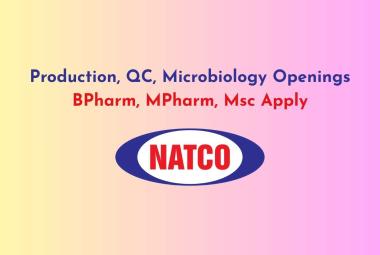 Production, QC, Microbiology Openings at Natco Pharma