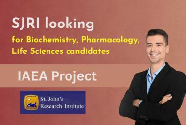 St. John's Research Institute looking for Biochemistry, Pharmacology, Life Sciences candidates