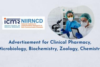 Advertisement for Clinical Pharmacy, Microbiology, Biochemistry, Zoology, Chemistry at NIIRNCD