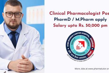 Career for Clinical Pharmacologist at Homi Bhabha Cancer Hospital