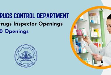 CMD, Drugs Control Department announces Assistant Drugs Inspector Openings - 30 Openings