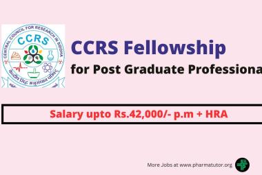 Fellowship for Post Graduate Professional at CCRS