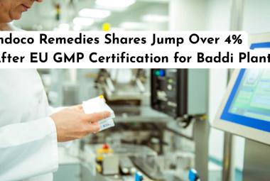 Indoco Remedies Shares Jump Over 4% After EU GMP Certification for Baddi Plant