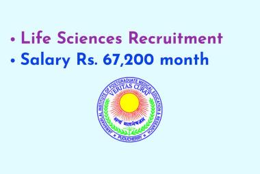 Life Sciences Recruitment at JIPMER
