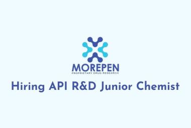 Morepen Hiring API R&D Junior Chemist