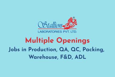 Multiple Openings at Stallion Laboratories Pvt. Ltd