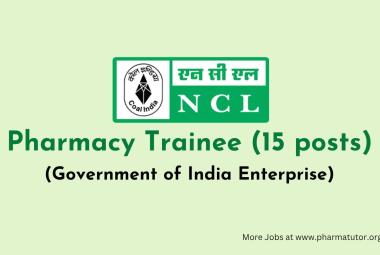 NCL (Coal India Limited) invites online applications for Pharma Trainee
