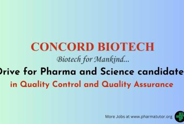 Quality Control and Quality Assurance Jobs at Concord Biotech