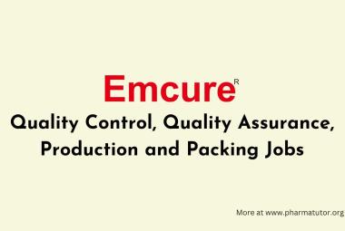 Quality Control, Quality Assurance, Production and Packing Jobs at Emcure
