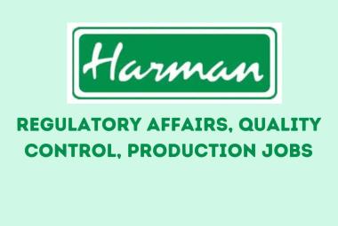 Regulatory Affairs, Quality Control, Production Jobs at Harman finochem