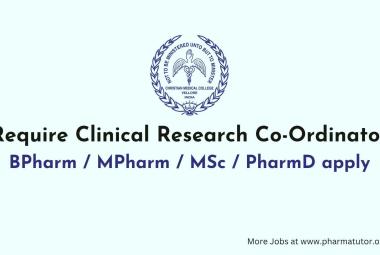 Require Clinical Research Co-Ordinator at Christian Medical College