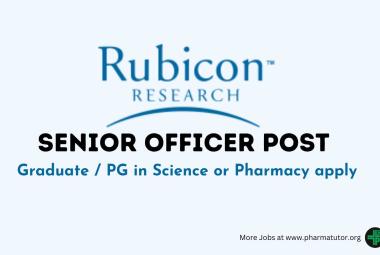 Rubicon Research looking for Senior Officer