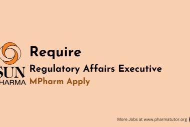 Sun Pharma looking for Regulatory Affairs Executive