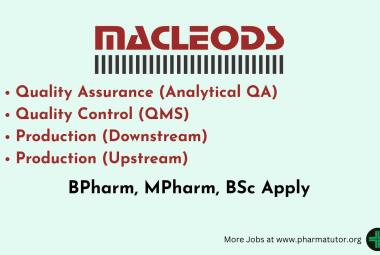 USV Private Limited Recruiting for Production, Quality Control, Quality Assurance Department