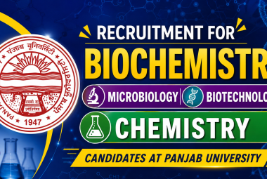 Advertisement for Biochemistry / Microbiology / Biotechnology / Chemistry candidates at Panjab University
