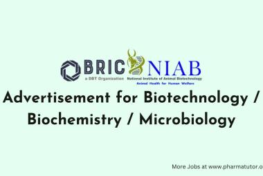 Advertisement for Biotechnology / Biochemistry / Microbiology at BRIC-NIAB