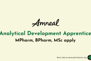 Analytical Development Apprentice at Amneal Pharmaceuticals