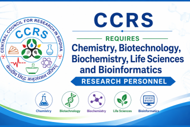 CCRS requires Chemistry, Biotechnology, Biochemistry, Life Sciences and Bioinformatics research personnel