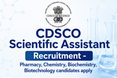 CDSCO Scientific Assistant Recruitment