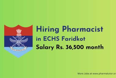 ECHS Faridkot invites applications for Post of Pharmacist