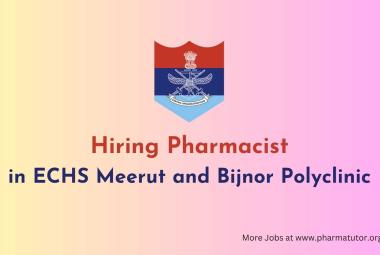 ECHS invites applications for post of Pharmacists
