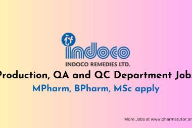 Interview for Production, QA and QC Department at Indoco Remedies