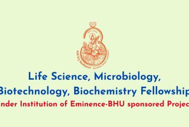 Life Science, Microbiology, Biotechnology, Biochemistry Fellowship under Institution of Eminence-BHU sponsored Project
